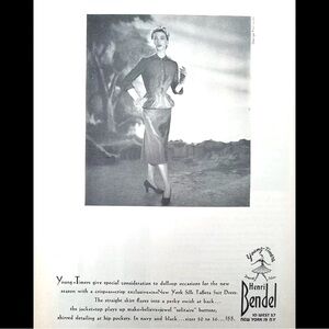 Original 1951 Henri Bendel Vintage Luxury Press Advertisement